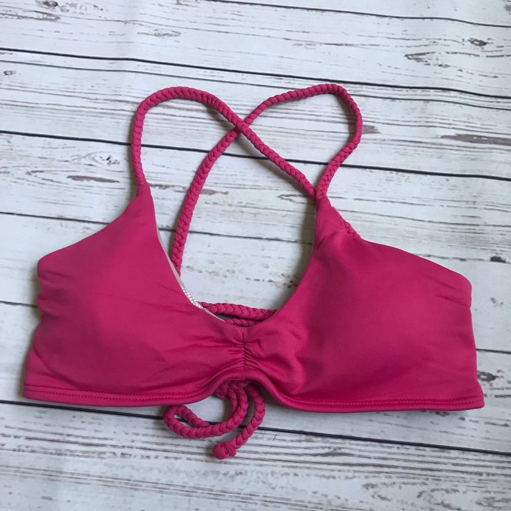 Midori Strappy Pink Bikini Swimsuit Top